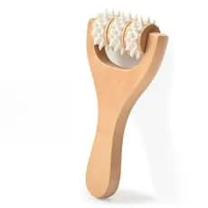 Conjunto de rolos de massagem de madeira, massageador manual para corpo e pés, adequado para pescoço, costas e pernas, f