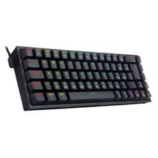 TECLADO MECANICO GAMER CASTOR RGB PRETO SWITCH MARROM ABNT2