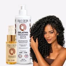 Kit Cabelo Cacheado e Crespo Gelatina Para Cabelo Cacheado + Óleo Capilar Lisa e Crespa