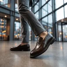 Mocassim Masculino De Alta Qualidade Em Couro Legitimo Sapato Confortável Macio Calçado Casual Calce Fácil