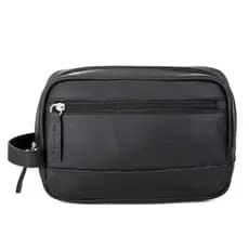 Necessaire Masculina Feminina De Couro Legítimo Organizador Viagem  Mala De Zíper Para o Dia a Dia
