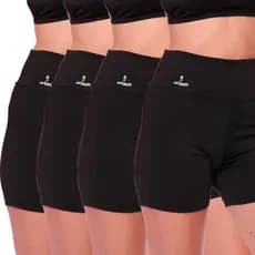 Kit 4 Shorts Feminino Básico Casual Ou Treino Soltinho
