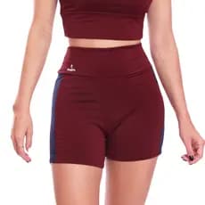Short Feminino Sem Transparência Fitness Com Recorte