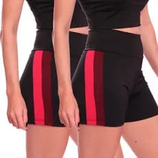 Kit 2 Short Feminino Sem Transparência Fitness Com Recorte