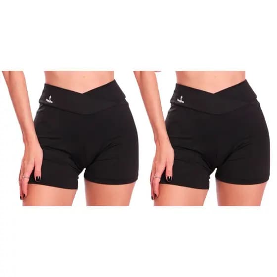 KIT 2 Short Transpassado Feminino Estilo E Conforto