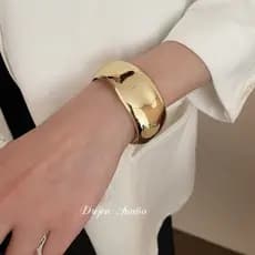 Pulseira Feminina Bracelete Estilo Estruturado Bold Orgânico Dourado Cool Style sofisticado elegante