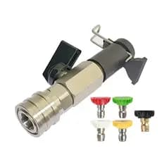 Kit Válvula Lavadora Alta Pressão Conector Rápido 1/4" Compatível Karcher Stihl Lavor Nilfisk