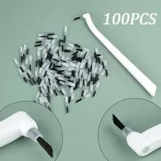 100 Unidades De Pontas Aplicadoras Substituíveis Descartáveis Com 1 Pincel De Microfibra