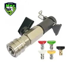 Válvula Esfera Lavadora Alta Pressão Conexão Rápida 1/4", Compatível Karcher Stihl Lavor Nilfisk