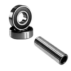 Kit Rolamentos + Espaçador Roda Dianteira Biz 100 Biz 110 Biz 125
