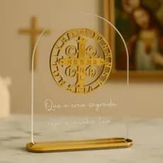 Crucifixo Cruz São Bento Acrilico Sagrada