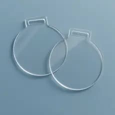 Kit Medalha Acrilico Cristal Redonda 2mm 5Cm Transparente