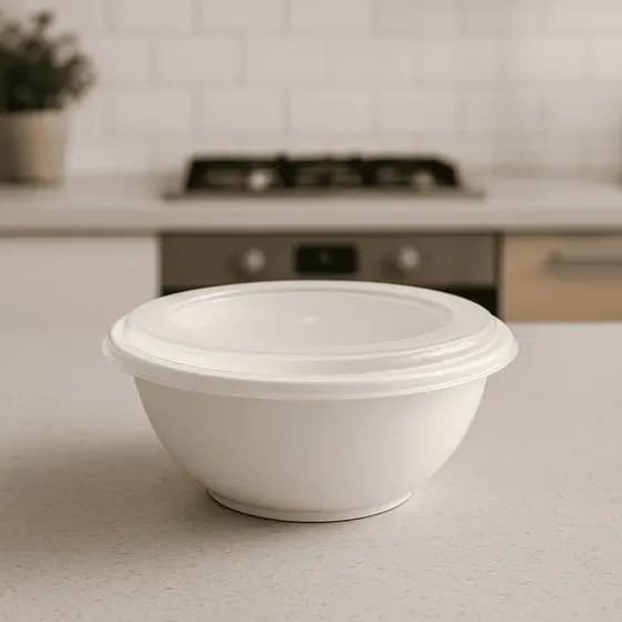 Kit 15 Bowl de Plastico Resistente Preto e Branco