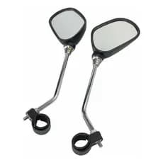 Espelho Retrovisor Quadrado Haste Aço Refletor Inviktus Par