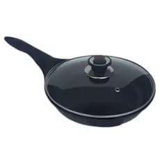 Frigideira Titânio Antiaderente 24cm Tampa De Vidro