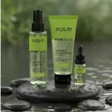 Kit Anti Oleosidade Poran – Sabonete Líquido + Sérum + Tônico Facial