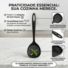 Espumadeira Tramontina Ability Nylon Preta Não Risca a Panela Resiste 180º Pronta Entrega Com Nota Fiscal