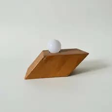 Luminária de Mesa de Madeira Maciça Escritório|Mesa|Presente