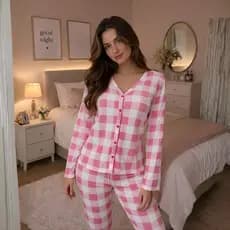 Pijama Longo Feminino Americano com Abertura Amamentação Inverno