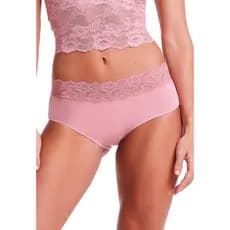 Calcinha Com Renda Self Cintura Média Com Franzido No Bumbum Realça E Molda A Silhueta Plie