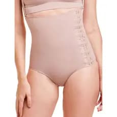 Cinta Modeladora Estética Pós Parto Mamãe Cintura Alta Alta Sustentação Com Abertura em 3 Regulagens