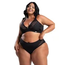 Conjunto D Encanto Sem Bojo Em Microfibra E Renda Plus Size Betânia