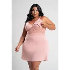 Camisola Gestante Yasmin Plus Size Amamentação com Renda