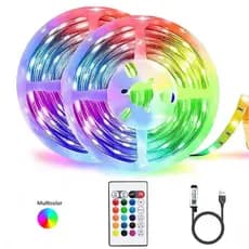 Fita Led 5050 Rgb 24W 1080lumens Controle Remoto 2/3/5 Metros ou 3 metros Usb Tv Pc Carro