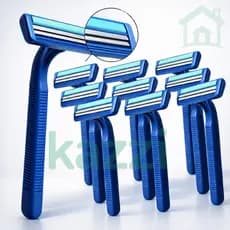 Barbeador Masculino Feminino com 12, 24 ou 48 Aparelhos de Barbear Descartável Fita Lubrificante