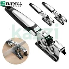 Amolador de Faca e Tesoura Portátil Inox Afiador de Faca Manual Profissional Cozinha 1, 2 ou 3 Peças