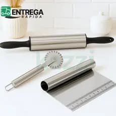 Confeitaria e Cozinha Rolo de Massa Espátula Confeitaria Fechador de Pastel Inox Escolha Variação