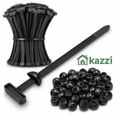 Abraçadeira de Nylon Automotiva Universal Acessórios Carro Presilhas Automotivas Preto Resistente UV
