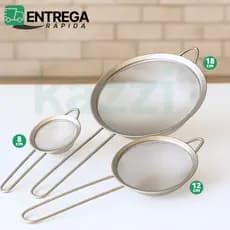 Kit 3 ou 1 peça Peneiras de Inox 8cm 12cm 18cm Tapioqueira Polvilhador Utensílios de Cozinha