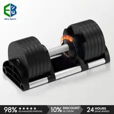 Ebuy Sports Dumbbell Halter Regulável Anilhas 20Kg Com Base Elite Pro