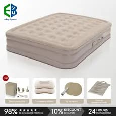 Ebuy Sports Colchão Inflável Queen Resistente para Casa e Acampamento com Bomba Interna