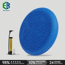 Disco De Equilíbrio Pilates Almofada Inflável Com Bomba De Encher Balance Treino