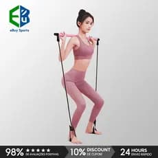Barra de Pilates Multifuncional Desmontável 8 em 1, Modelagem Corporal em Casa com Ajuste Confortável
