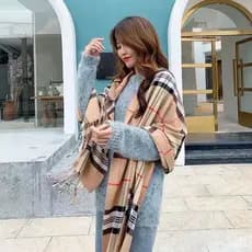 3126 Cachecol Xadrez Feminina Lenço Echarpe Masculino Unissex Para Frio Inverno
