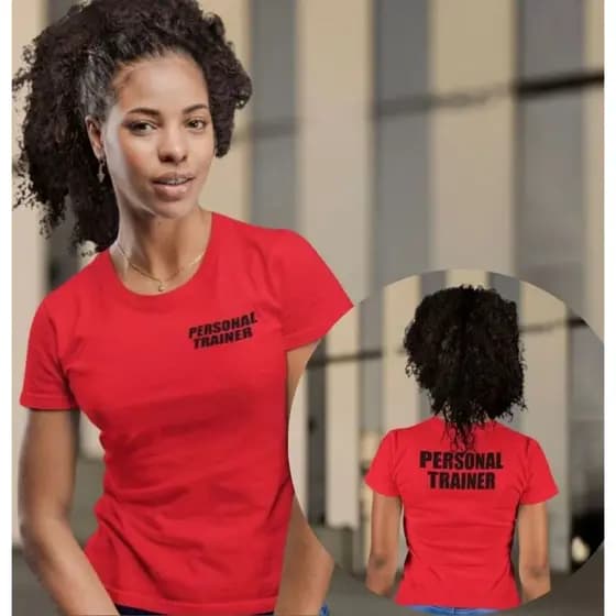 Camisa Camiseta Personal Trainer Academia Fitness  Musculação Saude Treino 100% Algodão