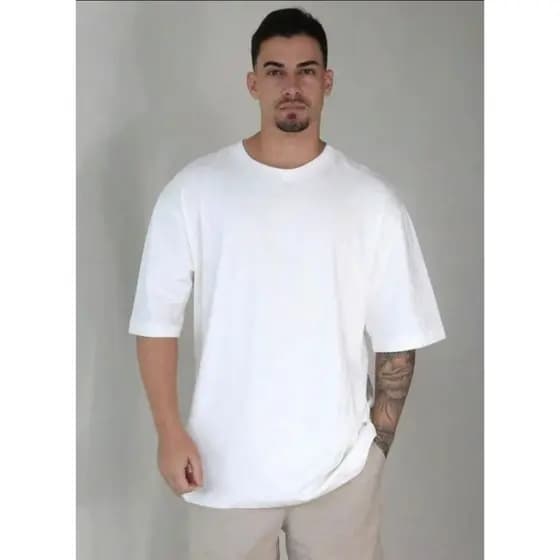 Camisa Oversized Treino Academia  Streetwear Masculina Algodão  Casual Básica