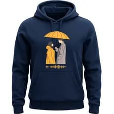 Moletom Coreano Casal Guarda-Chuva Música Unissex Blusa De Frio  Romance Musical com Capuz e Bolso Casaco Dorameira