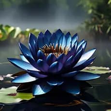 Rara  Sementes de Flor de Lotus zul Metalico Com Manual de Plantio II