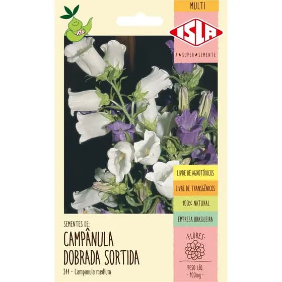 Sementes Campânula Dobrada Sortida