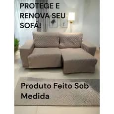 Protetor de Sofá Retrátil e Reclinável 2 Módulos  Assento de 2,10m com Braço Todo Coberto Lavável