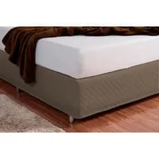Saia Box Matelada com Elástico para Cama Casal Queen Protege e Decora