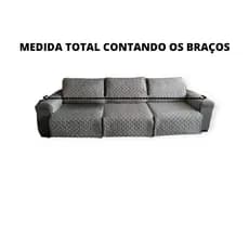 Protetor De Sofá Retrátil 3 Mód 2,80m( Medida Com Os Braços)