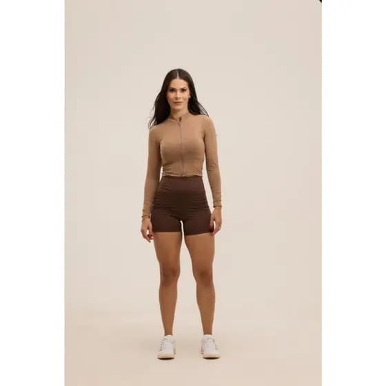 Casaquinho para Academia Tapa Bumbum Poliamida Corridada Caminhada