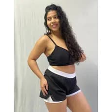 Short de academia feminino duplo – Conforto Estilo Performance Corrida Caminhada