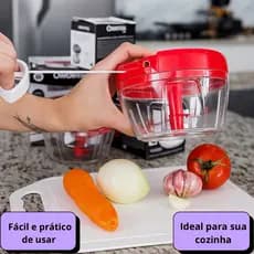 Processador Processadores 3 Lâminas De Alimentos 500ml e 170ml 2 Lâminas Manual Multiuso Universal