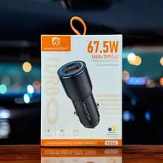 🚗⚡ Carregador Veicular Turbo H’maston 67.5W – USB + Tipo-C (Modelo L06L) 🔋✨